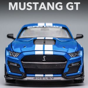 1:24福特野马谢尔比GT500眼镜蛇仿真合金汽车模型摆件儿童玩具车