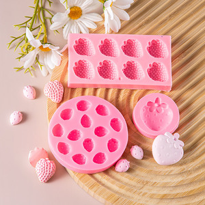 草莓硅胶模具 蛋糕DIY装饰 烘焙工具巧克力翻糖 创意糕点翻糖摆件