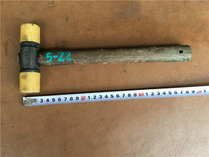 二手日本进口铁锤榔头镶嵌塑胶锤安全锤 重约0.4kg