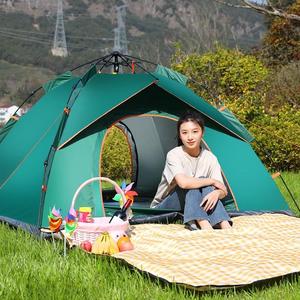 帐篷户外3一4人账蓬棚全自动快速打开野外可睡觉野餐免搭防晒防蚊