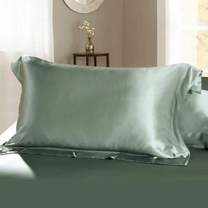 重磅22丝米真丝枕套夏桑z桑蚕姆枕巾套纯色季蚕丝枕套。