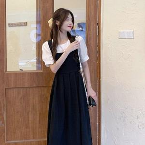 衣服女中年妈妈韩版洋气连衣裙40多岁女人时尚连衣裙黑色连衣裙女