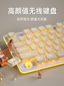 惠普狼途LT600无线键盘鼠标套装低音女生办公高颜值游戏电脑笔记