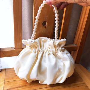 新中式中国风搭配旗袍穿的复古小包包女专用手提包汉服珍珠手拎包