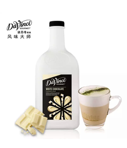 达芬奇果美白巧克力淋酱白摩卡咖啡奶茶烘焙原料调味酱糖浆果露2L