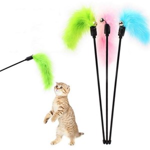 1PC Premium Pet Feathers Toy Interactive Cat Toys Colorful T