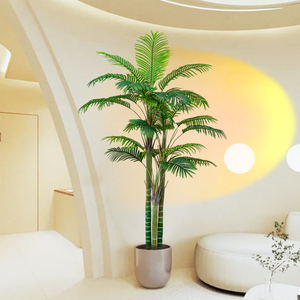 假绿植棕榈树高级仿生热带植物盆栽室内轻奢装饰摆件落地仿真花树