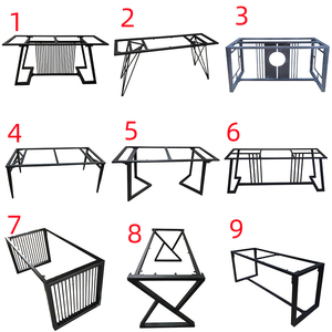 定制岩板桌脚大理石桌腿支架大板餐桌腿钢架子铁艺桌架吧台茶几脚