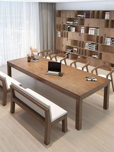 纯实木书桌大板桌客厅家用工作台简约学习桌长条桌办公桌写字台