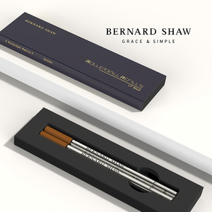 Bernard Shaw/萧伯纳宝珠笔替换笔芯黑色0.6mm德国防水不掉色水性签字笔速干笔芯专用代替芯两支装