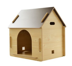 木质狗窝室内有顶房子型泰迪柯基小中型犬四季通用封闭式木制狗i.
