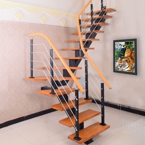 阁楼钢木楼梯家用室内跃层小户型loft复式二层小公寓整体成品定制