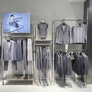 服装店展示架落地式衣架商场男女童装货架组合双层靠墙置物架衣柜