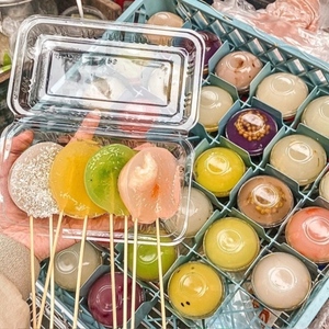 钵仔糕打包盒网红摆摊专用一次性透明水果盒子商用出摊寿司包装盒