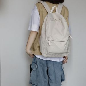 日本无印双肩包休闲简约防水电脑包新款男女中学生书包帆布背包潮