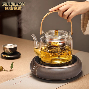 电陶炉煮茶壶2024新款玻璃煮茶器多功能静音小型电磁炉电热烧水壶