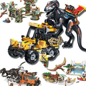 玩具积木恐龙儿童拼装益智侏罗纪龙兼容卫乐霸王系列男孩子礼物车