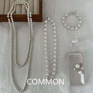 拉丝圆球s990纯银项链女轻奢银珠珍珠毛衣链小众圆珠设计感高级感