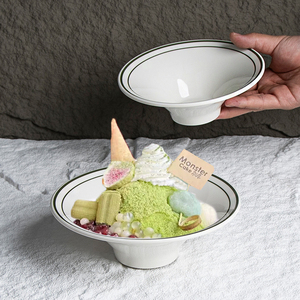 网红创意密胺甜品店餐具绵绵冰碗商用雪糕冰淇淋刨冰碗水果糖水碗