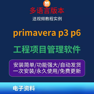 p6项目管理软件 primavera p3 p6 工程软件视频教程实例19.12新版