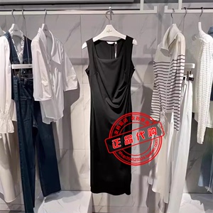 Eifini/伊芙丽专柜正品国内代购2024夏装新款黑色连衣裙1F4191061