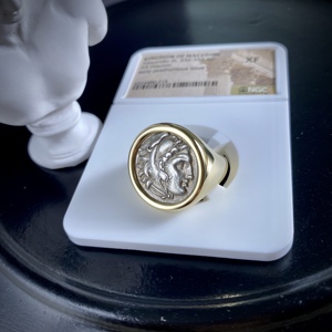 古希腊币大力神宙斯戒指吊坠项链18k金定制古币珠宝 直播链接
