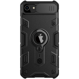 Nillkin适用苹果iPhone SE 2020/7/8手机镜头滑盖保护套黑犀2022