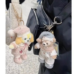 日本代购懒懒系列达菲熊可琦安饼饼包包挂件毛绒玩偶钥匙扣公仔