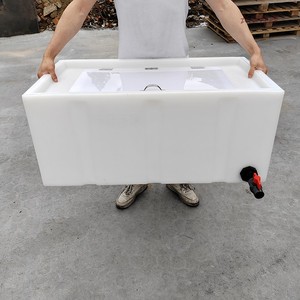 小车拉鱼箱加厚PE食品级方形塑料水箱养鱼改装翻盖钓箱养殖运输箱