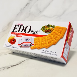 韩国进口 EDOpack番茄马铃薯味饼干172g盒装7枚入零食临期特价