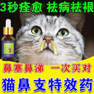 猫鼻支特效药猫咪感冒药呼吸道感染打喷嚏流鼻涕专用滴鼻剂急救药