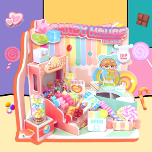 六一儿童节礼物DIY彩虹糖果场景屋仿真食玩糖果美食拼装女孩玩具