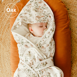 oak婴儿包被纯棉新生儿抱被初生春秋季加厚宝宝包单产房包裹被