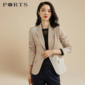 PORTS宝姿2022春季新款职业时尚修身西服知性通勤小西装外套女