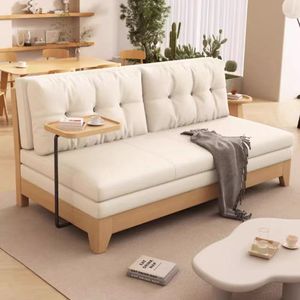 实木沙发床折叠两用2024新款小户型客厅1米2单人1米5宽双人折叠床