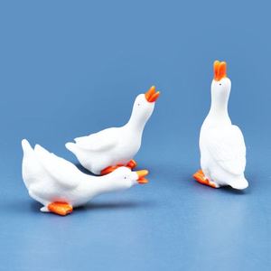仿真动物模型 小号 小鸭子 白鹅 白鸭 小动物 树脂 模型玩偶摆件
