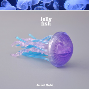 童德蓝水母模型仿真海洋动物玩具软体动物儿童认知摆件