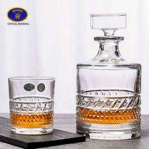捷克进口BOHEMIA水晶玻璃洋酒威士忌杯酒尊欧式家用刻花酒具套装