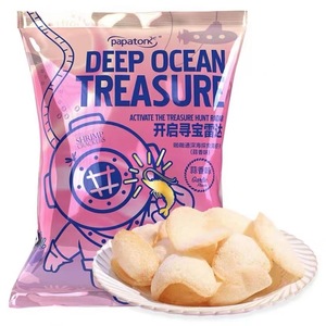 印尼啪啪通深海探索海虾片蒜香黑松露味大包装休闲食品进口零食