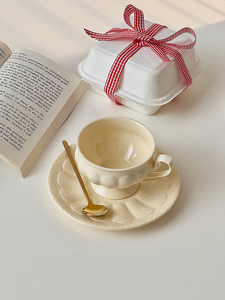 好奇卡卡 咖啡杯陶瓷高档精致杯子杯碟套装女高颜值下午茶具餐具