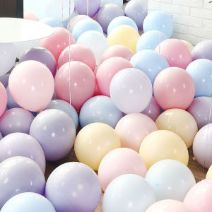 儿童节马克龙金属气球混搭教室商场店铺加厚防爆装饰生日开业派对