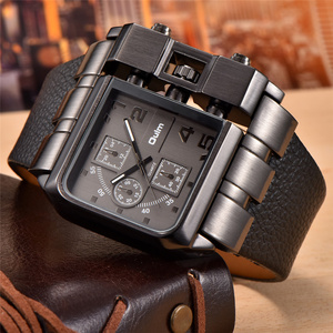 Oulm 3364 Casual Wristwatch Square Dial Wide Strap Men's Qua