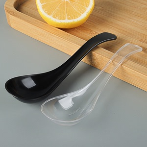 一次性勺子加厚塑料包装汤勺商用透明汤匙甜品小勺食品级打包饭勺