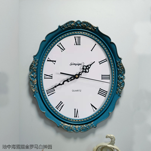 轻奢静音挂钟欧式时尚简约家用表客厅壁挂时钟美式创意钟表餐厅钟