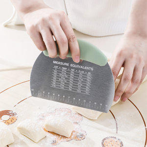 德国麦高斯食品级430不锈钢切面刀家用带刻度面粉馒头切刀片工具