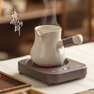 复古陶瓷罐罐茶煮茶器围炉全套电陶炉煮茶炉子套装烤奶茶侧把单壶