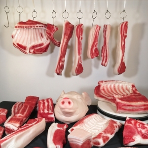 仿真猪肉模型牛羊肉菜品食品排骨道具羊腿五花肉牛具猪蹄生猪猪头