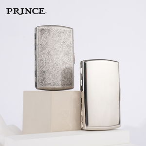 PRINCE王子金属烟盒拉丝镜面便携香烟盒高档12支粗烟夹保护盒送礼