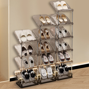 简易鞋架小窄门口多层入户门透明鞋柜家用门口鞋子收纳神器拖鞋架