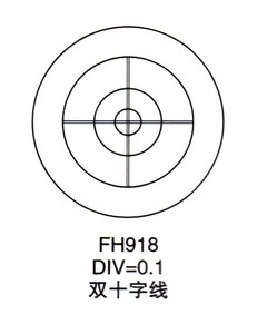 双十字线目镜分划板校准测微尺DIV＝0.1显微镜通用配件高透K9玻璃